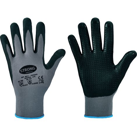 Gr .10 HANDAN STRONGHAND® HANDSCHUHE grau HANDAN STRONGHAND® GLOVES