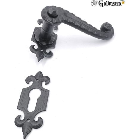 MANIGLIA 901 ROSETTA BOCCHETTA YALE ANTICHIZZATO NERO
