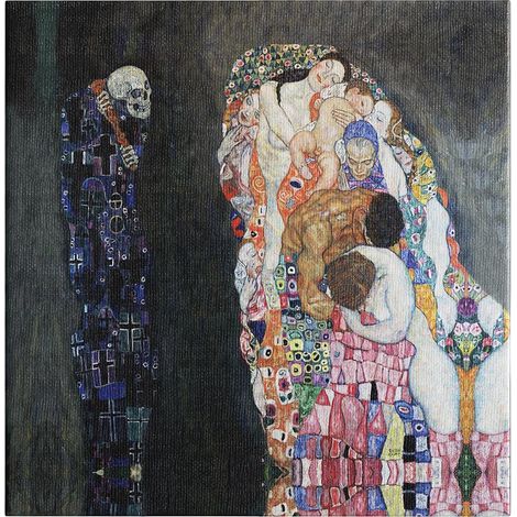 Quadro Gustav Klimt Vita e Morte Stampa su Tela 40x40 cm (1/5)