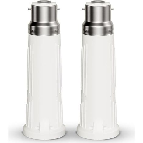 Adaptateur B22 vers E27, Rallonge de Douille 9 CM, Convertisseur Douille B22 en Vis Standard pour Ampoule E27, Max 200W 250V, Résistant à la Chaleur 180℃, Lot de 2 (1/5)