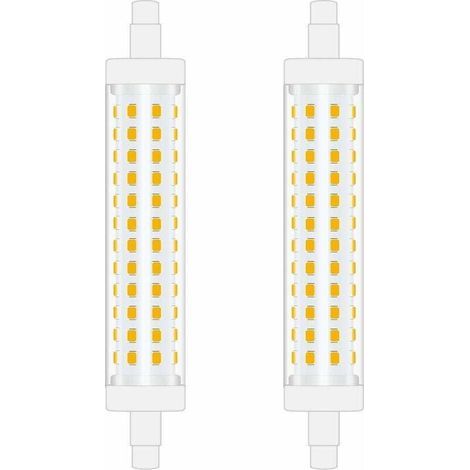 118mm R7S 10W LED Bulb, Cool White 6000K, Linear Double-Ended Spotlight, Replacement for 100W Halogen Bulb, Perfect for Bedroom, Bathroom, Non-Dimmable, 2-Pack (1/4)