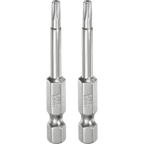 2Pcs Embouts de Sécurité T15 Torx 1/4" Tige Hexagonale 2" Longs (1/5)