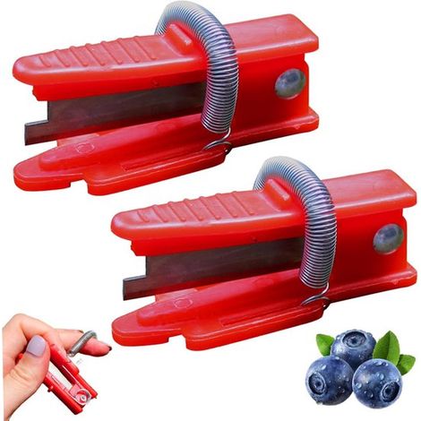 Couteau de jardin, couteau de jardin à pouce, couteau de jardin à doigt en 2 pièces avec lame tranchante, couteau de jardin avec ressort réglable, cou (1/5)