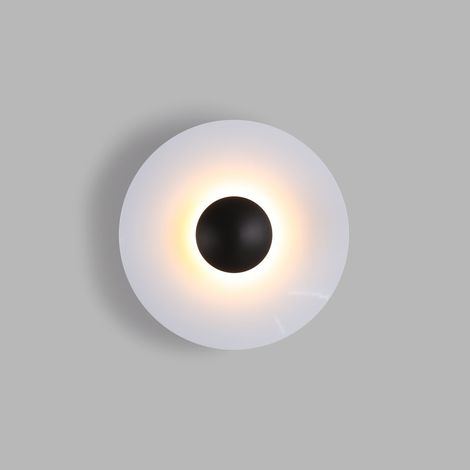 Aplique De Pared LED De Diseño "Larson" - 8W - Negro y