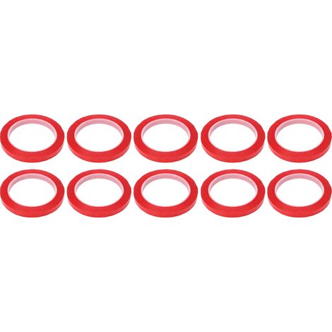 Ruban adhésif isolant rouge PET 10 pièces, résistant haute température, 66 mètres pour condensateur (1/5)