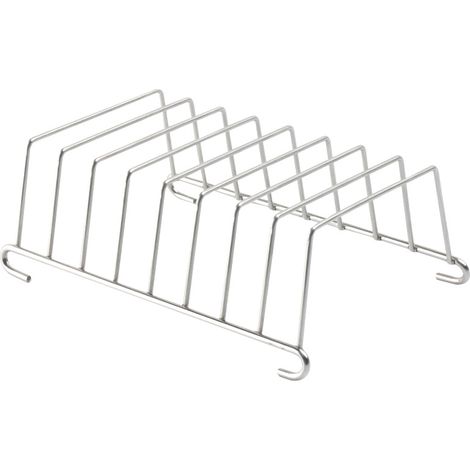 Étagère à pain argentée à 8 compartiments (maille) – Étagère de rangement rectangulaire adaptée aux accessoires de friteuse à air chaud – Grille à toasts en acier inoxydable, ustensiles et accessoires (1/5)