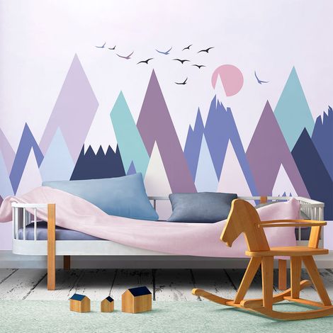 Stickers enfant montagnes scandinaves beyonka 100 x 150 cm (1/5)