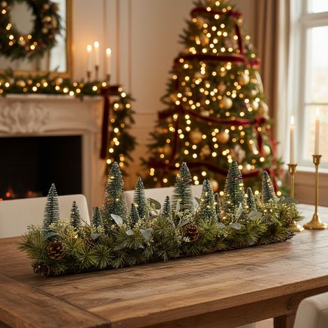 Decorazione da tavolo in miniatura con alberelli e paesaggio artificiale (1/4)