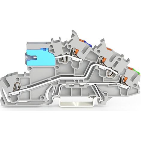 WAGO Installationsetagenklemme mit N-Trennschlitten NT/L/PE grau 2203-7541