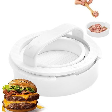 Machine à frire les hamburgers antiadhésive Presse à hamburgers antiadhésive Presse à gâteaux de hamburgers - Machine à tartes aux légumes de qualité alimentaire, outil de presse à viande (1/5)