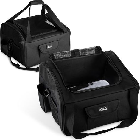 Hundebox Auto Katzen Transporttasche Flugzeug zugelassene Hunde Transportbox 41 x 34 x 25 cm FELLNASE (1/5)