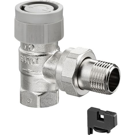 OVENTROP Thermostatventil AQH Eck DN 15, Rp 1/2 x R 1/2, PN 10, Durchflussbereich 35 - 420 l/h, 1183094 (1/2)
