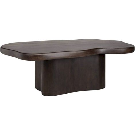 Table à manger organique en acacia - Bois foncé élégant (1/5)