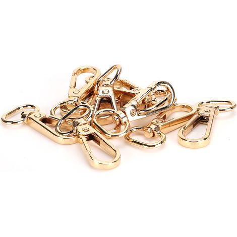 Porte-Clés - Fermoir Homard Rotatif 13 mm - Pour Bracelets Colliers Sangles DIY - Lot de 10 Pièces