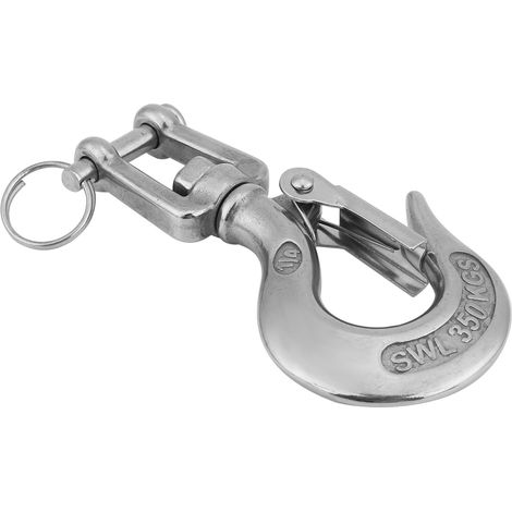 Schnellverschlusshaken aus Edelstahl 304, drehbare Öse, maximale Traglast 350 kg, 110 mm Hublänge (1/5)