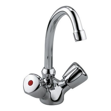 Mitigeur lavabo STANDARD DN 15 Terralux poignée plastique, bonde KLUDI chromée