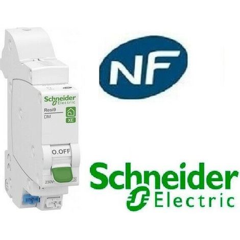 Schneider Electric – Disjoncteur unipolaire 25A – Courbe C – Raccordement embrochable – 3kA – Installation électrique – R9EFC625