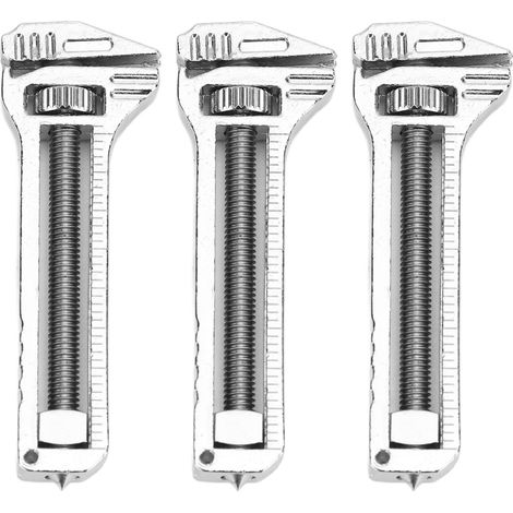 Juego de 3 mini herramientas multiusos: llave inglesa ajustable, abridor de botellas multifuncional, ideal para acampar y hacer senderismo. (1/5)