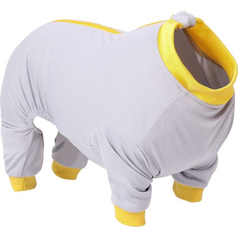 Vêtements chauds une pièce pour animaux de compagnie de couleur unie Vêtements résistants aux plaies pour chiens