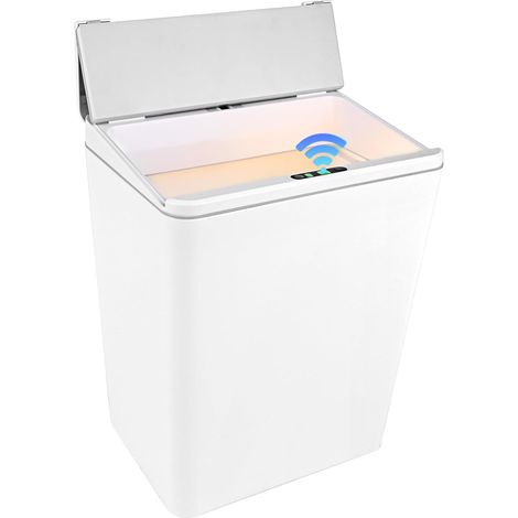13 L Poubelle Automatique, Poubelle Cuisine Automatique avec Capteur Infrarouge et Capteur de Vibrations,avec Veilleuse LED, Idéale pour Les Salles de Bains, Chambres, Cuisines, Salons (1/5)