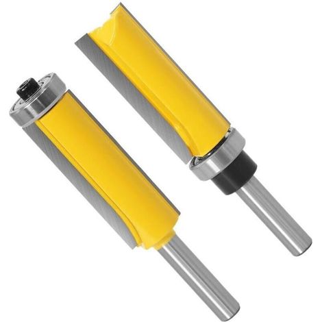 8-mm-Fräser – 2-teiliges Set – Gehärteter Stahl und Hartmetall – Ober- und Unterlager – Für Hartholz und MDF