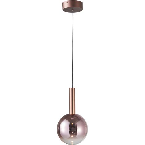 Sospensione Italux Camino sfera rame LED 8W 3000K