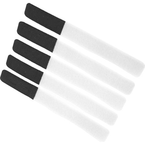 DUUTI Lot de 5 Sangles Réglables pour Pompe à Vélo, Bandes de Fixation Réutilisables pour Rangement et Transport - Blanc (1/5)