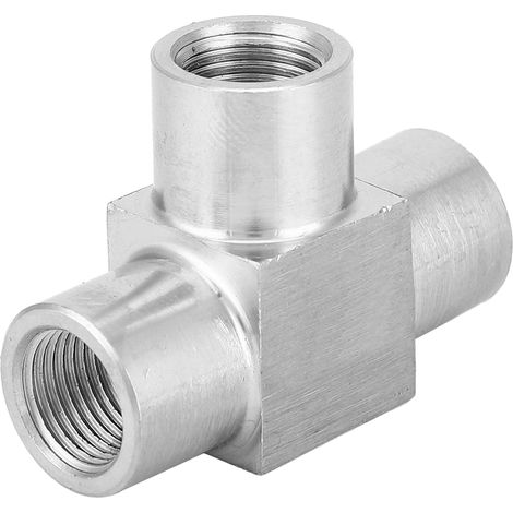 Raccord de tuyauterie à 3 voies, filetage femelle BSPP, raccord en acier inoxydable, 1/4 po (1/5)