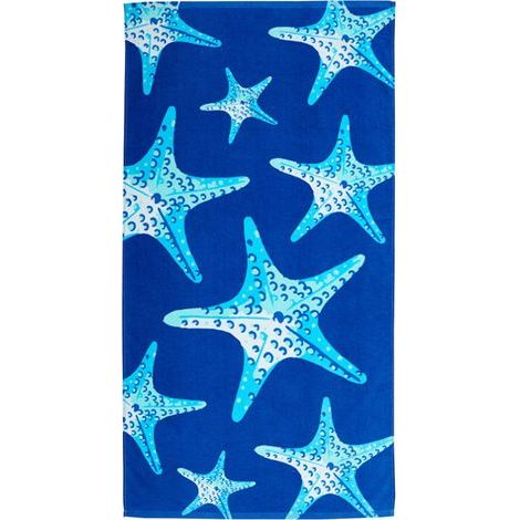 1 Strandtuch, 70 x 150 cm, Sonnenmuster, schnelltrocknend, extrem saugfähig, für Kinder und Erwachsene (1/5)