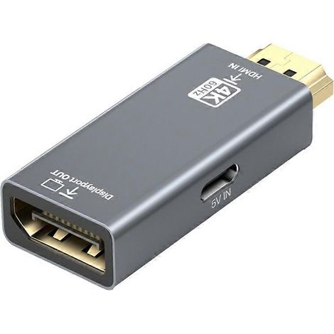 Adaptateur haute définition vers DisplayPort 4K/60Hz 2K/120Hz 1080p/165Hz - Convertisseur compatible avec les ordinateurs portables et les moniteurs externes. (1/5)