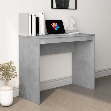 vidaXL Bureau Gris béton 90x40x72 cm Bois d'ingénierie (1/4)
