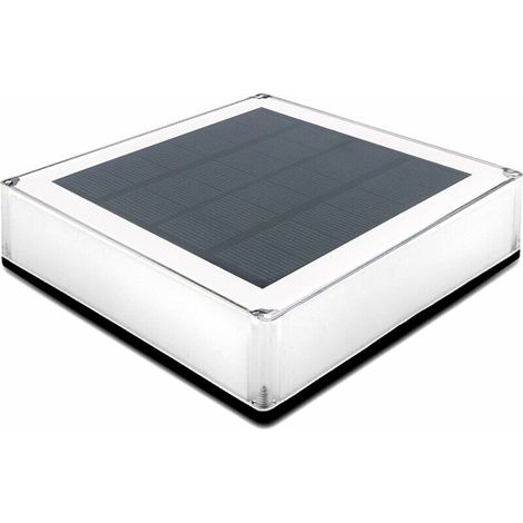 12 x 12 cm Solar-Pfostenkappen, 1 Stück, wasserdichte Holzzaunpfostenkappenleuchte, Gartenweglampe für Deck, Terrasse, Stufen