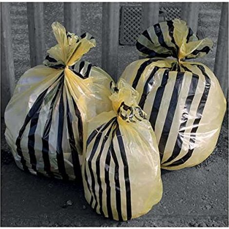 Hanfare TSYB/1 Tiger Stripe - Sacchetti per rifiuti clinici, colore: giallo, 70 L (confezione da 50)
