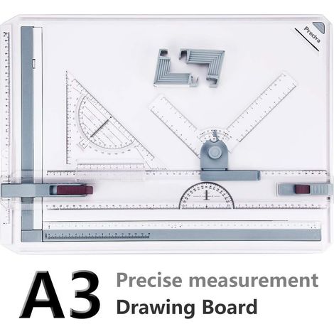 Planche à Dessin, Drawing Board Metric System 51 x 36.5 cm, Planches à Dessins Table Architecte avec Mouvement Parallèle, Angle Réglable (1/5)