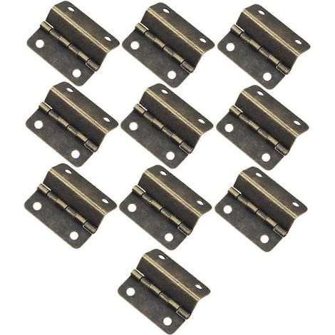 PartyKindom Lot de 10 charnières tripolaires en fer pour boîte en bois, cuisine (1/5)
