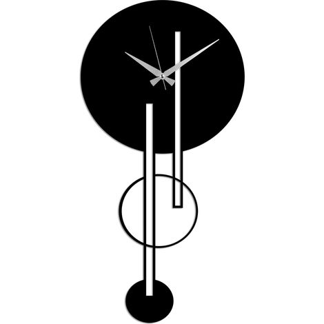 Orologio da parete in metallo, orologio decorativo, stile industriale Clock Nero (1/5)