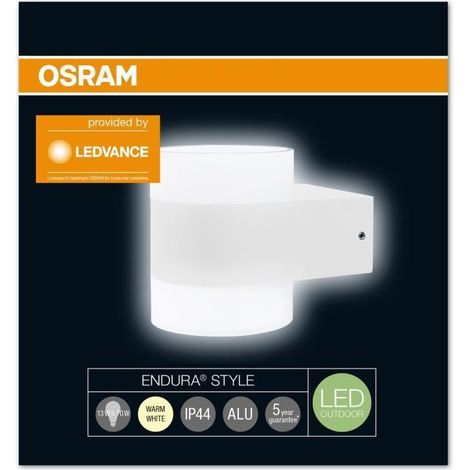 Applique et plafonnier LED Osram, éclairage pour applications extérieures, blanc chaud, Endura Style UpdownPuck (1/3)