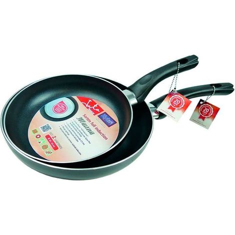JATA sartenes mauna 20&4324 cm  lote 2 , Sartenes Mauna 20&4324cm. -Marca: Jata. -Set de dos sartenes, diámetros 20 y 24 cmFondo difusor Full Induction. -Recubrimiento antiadherent (1/3)