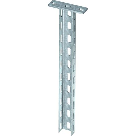 OBO Bettermann Montante pensile con piastra di testa saldata 50x30x1000 acciaio zincato a fuoco, 6342368