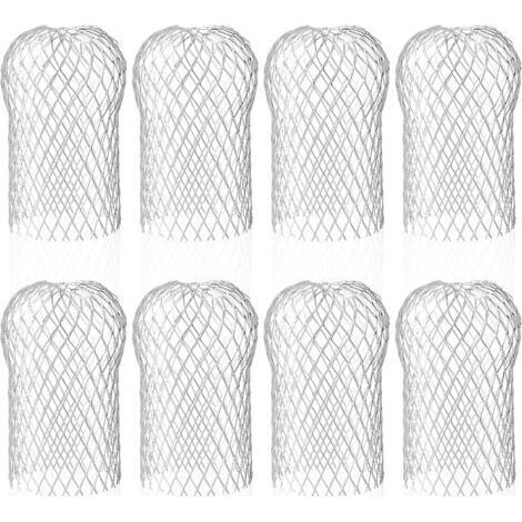 Lot de 8 Crapaudine de Gouttière en Aluminium, Filtres de Gouttière Flexible et Durable pour Maison Avant-toit Tuyau de Descente contre les Feuilles