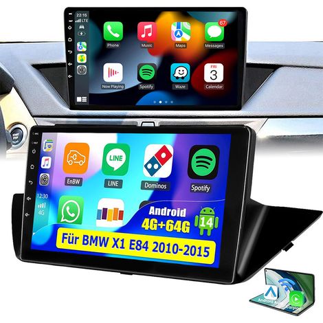 Autoradio Android 14 pour BMW X1 E84 2010-2016 Apple CarPlay 10,1" Navigation GPS - 4+64G