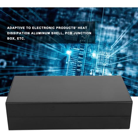 Boîtier électronique en aluminium avec dissipateur thermique noir sable pour module GPRS, boîte de jonction PCB, accessoire électrique (1/5)