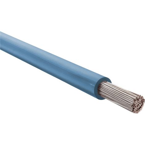 HELU KABEL SiF 1X6mm² BU (blau) Einzelader Silikon blau AD 5,0mm Nennspannung Uo/U 300V/500V - 1 Meter