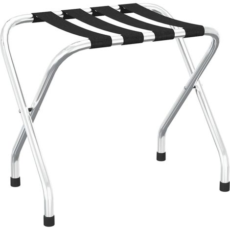 Luggage Rack Black and Silver 56x40x49 cm vidaXL