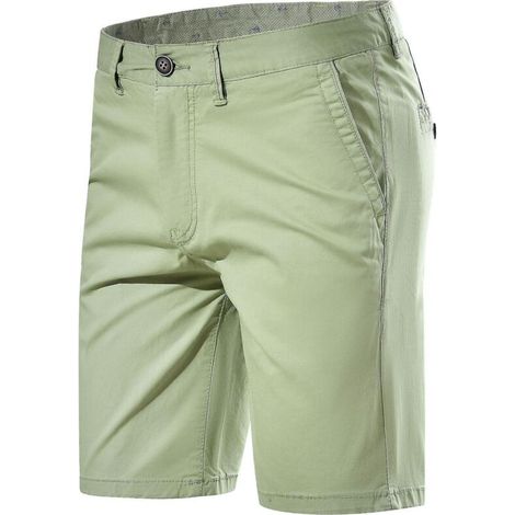 Herren-Chino-Shorts in Khaki – Größe 32 – Grün (1/4)