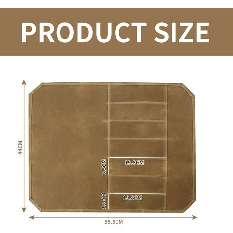 Malette Couteaux Cuillères à 7 Compartiments, Rangement De Couteaux, Valise Pour Couteaux De Cuisine Pour La Randonnée Et Le Camping Cadeau Pour Cuisinier Professionnel Ou Passionné De Cuisine (Kaki) (1/4)