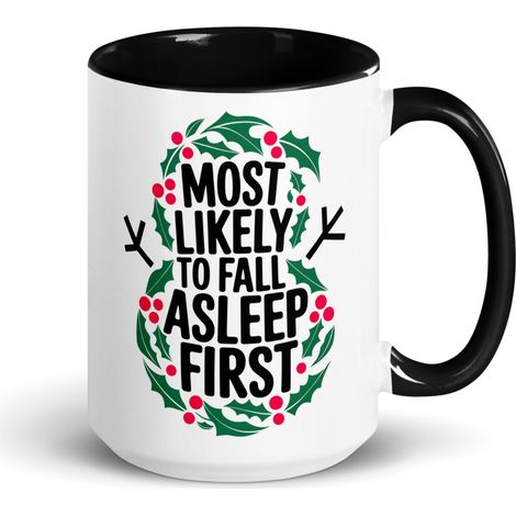 Tasse De Noël - Céramique - 15 Oz - Intérieur Couleur - Bord Et Poignée Colorés - Pour Café Ou Thé - 1 Pièce (1/3)