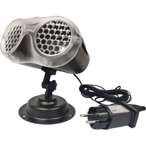 1 projecteur de flocon de neige, étanche IP65, usage intérieur et extérieur, angle réglable 180°, télécommande RF incluse, pour Noël et événements festifs (1/5)
