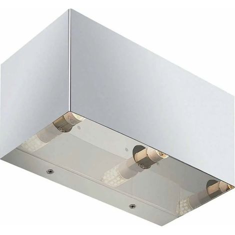 [NEUWERTIG] B-Ware Lindby Wandlampe Wandleuchte Chrom Nehle Eckig 2 Flammig Glas G9 Led Leuchte