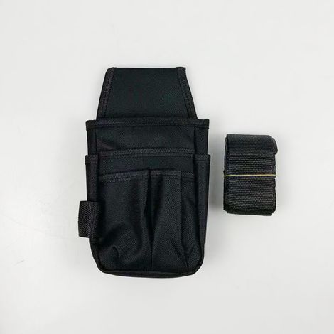 6 Taschen Werkzeugtasche mit Gürtel Werkzeuggürteltasche Polyester Gürtelhalter Gürteltasche Holstertasche für Elektriker-Arbeitswerkzeug (1/4)